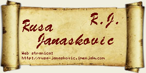 Rusa Janašković vizit kartica